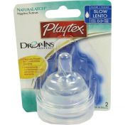 PLAYTEX Flaschensauger Silik.0-6Mon.Nat.Latch Slow