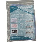 Lätzchen BABY Rückseite beschichtet WEISS/BLAU