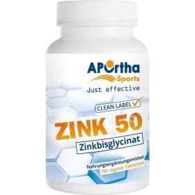APOrtha Sports Zink 50 Zinkbisglycinat vegan günstig im Preisvergleich