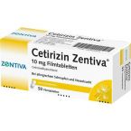 Cetirizin Zentiva 10 mg Filmtabletten im Preisvergleich